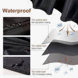 Outdoor Garden Furniture Cover Waterproof Anti-UV Rectangular Patio Table Cover for Rattan Furniture Sets, 180x120x71cm, Black