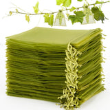 50PCS Fruit Protection Bags - 6"x8" Fruit Cover for Fruit Tree Netting Fruit Nets to Protect Fruit Mesh Fruit Bags Organza Bags Green Net Bags for Fruits & Vegetables Reusable