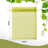 50PCS Fruit Protection Bags - 6"x8" Fruit Cover for Fruit Tree Netting Fruit Nets to Protect Fruit Mesh Fruit Bags Organza Bags Green Net Bags for Fruits & Vegetables Reusable
