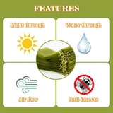 50PCS Fruit Protection Bags - 6"x8" Fruit Cover for Fruit Tree Netting Fruit Nets to Protect Fruit Mesh Fruit Bags Organza Bags Green Net Bags for Fruits & Vegetables Reusable