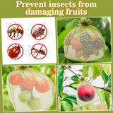 50PCS Fruit Protection Bags - 6"x8" Fruit Cover for Fruit Tree Netting Fruit Nets to Protect Fruit Mesh Fruit Bags Organza Bags Green Net Bags for Fruits & Vegetables Reusable
