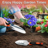 Garden Shovel Trowel Garden Tool Set, 2 Pack Heavy Duty Gardening Tools Set Include Wide Garden Trowel, Hand Shovel with Measurement Mark, Small Shovels for Gardening Digging Planting Transplanting