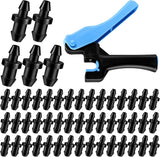 51 Pcs Drip Irrigation Hole Punch Tool Set, Drip Irrigation Punch Tool 50 Pcs 1/4 Inch Goof Plugs for Outdoor Garden Lawn Pipe System Hose Tubing(Fresh Style)
