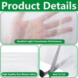 15 x 10 Ft Plant Sun Protection Cloth, Garden Plant Shade Cloth, Non-Woven White Light Refraction Sunshade Cloth for Protecting Plants Vegetable Rows from Direct Sunlight