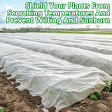 15 x 10 Ft Plant Sun Protection Cloth, Garden Plant Shade Cloth, Non-Woven White Light Refraction Sunshade Cloth for Protecting Plants Vegetable Rows from Direct Sunlight