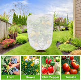 3.3 x 2.6Ft Garden Plant Shade Cover with Drawstring, Non-Woven Garden Shade Sun Protection Plants Cover, White Light Refraction Fruit Tree Sunshade Cloth for Protect Plant from Direct Sunlight