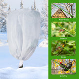 2 Pack Frost Protection Plant Covers White Frost Resistant Fabric Tree Cover with Drawstring Outdoor Greenhouse Winter Protection for Plants Shrubs Potted Plants