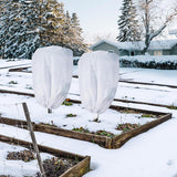 2 Pack Frost Protection Plant Covers White Frost Resistant Fabric Tree Cover with Drawstring Outdoor Greenhouse Winter Protection for Plants Shrubs Potted Plants