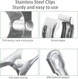 40 Pack Stainless Steel Plant Clips Strong Grip Garden Clamps for Greenhouse Netting Plant Support Greenhouse Accessories