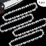 6 Inch Mini Chainsaw Chain Replacement 4 PCS Chains for 6 Inch Bar-043" Gauge, 1/4" LP Pitch,Fits Seesii And All Brands Mini Chainsaw Battery Powered Chainsaw and Hand Held Chain Saw(37 Drive Links)