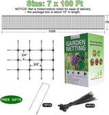 Deer Fence Netting, 7 x 100 Feet Anti Bird Deer Protection Net Reusable Protective Garden Netting for Plants Fruit Trees Vegetables Against Birds and Other Animals