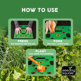 - Patented Seed and Seedling Spacer Tool for Bigger Harvests, Organized Plants & Fewer Weeds – Color-Coded Gardening Template with Dibber, Seed Spoon, Ruler & Planting Guide