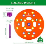 Round Seed Planting Template by  – Patented Color-Coded Garden Spacing Tool Kit with Seed & Seedling Spacer, Dibber with Seed Spoon & Laminated Vegetable Growing Guide