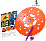 Round Seed Planting Template by  – Patented Color-Coded Garden Spacing Tool Kit with Seed & Seedling Spacer, Dibber with Seed Spoon & Laminated Vegetable Growing Guide