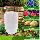 4 Pcs Garden Plant Shade Cover with Drawstring, 5 x 3.3 Ft Garden Shade Sun Protection Plant Covers, White Light Refraction Fruit Tree Sunshade Cloth for Protect Plants from Direct Sunlight