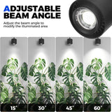 TR40 Hanging Grow Lights for Indoor Plants, 40W 5000K Full Spectrum, Adjustable Beam Angle (15°-60°), High PPFD, Spotlight Grow light with Timer for Indoor Growing, Large Tall Plant, Flowers ﻿