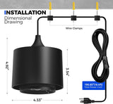 TR40 Hanging Grow Lights for Indoor Plants, 40W 5000K Full Spectrum, Adjustable Beam Angle (15°-60°), High PPFD, Spotlight Grow light with Timer for Indoor Growing, Large Tall Plant, Flowers ﻿