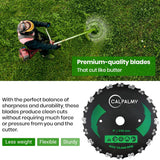 (2-Set) 9" x 20T Chainsaw Tooth Brush Blades - Weed Eater Saw Blade Kit with 2 Carbon Steel Round Chainsaw Blades, 3 Round Files, and 4 Washers for Brush Cutters, String Trimmers, and Weed Wreckers