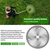 (2-Set) 10" x 80T Carbide Tip Brush Blades – for Cutter, Trimmer, Weed Eater | Made from Premium Stainless Steel That Lasts Long | Cuts Like Butter