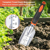 Garden Tools Set, 3 Pack Heavy Duty Gardening Tools Set + Trimmer Shoulder Strap for Weed, Adjustable Shoulder Straps Pads