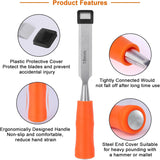 4 Piece Wood Chisel Sets Woodworking Tools Set, Wood Chisels for Woodworking + Silicone Soda Can Cover Lids, Pop Can Covers
