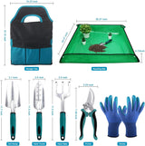 Laundry Hooks Hanging Clips Clothes Pins Closet Hanger Organizer + Garden Tools Sets, Gardening Tool Set with 39.3 in Repotting Mat