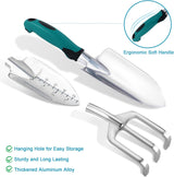 Garden Shovel Garden Hand Trowel, Heavy Duty Hand Shovel + Garden Tools Sets, Gardening Tool Set with 39.3 in Repotting Mat