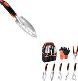 Garden Shovel Garden Hand Trowel, Heavy Duty Hand Shovel with Ergonomic Handle + Garden Tools Set, 8 Piece Gardening Tools Set with Non Slip Ergonomic Handle