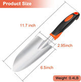 Garden Shovel Garden Hand Trowel, Heavy Duty Hand Shovel with Ergonomic Handle + Garden Tools Set, 8 Piece Gardening Tools Set with Non Slip Ergonomic Handle