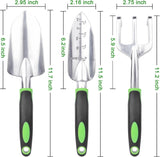 Garden Tools Set, 3 Pack Heavy Duty Gardening Tools Set + Garden Tools Set, 8 Piece Gardening Tools Set with Non Slip Ergonomic Handle