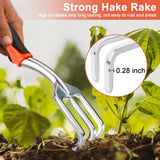 Garden Tools Set, 3 Pack Heavy Duty Gardening Tools Set Include Garden Shovel + Hand Rake Garden Tool, Heavy Duty Hand Cultivators for Gardening