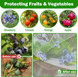 4 Pack Garden Mesh Netting for Plants 2.6x3.3ft - 3.3x4.9ft Insect Bird Netting Pest Barrier Bag with Drawstring 2 Size Fruits Tree Blueberry Bush Netting Cover Bag Protection for Vegetables Tomato