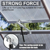 2 Pcs Dual Spring Automatic Roof Vent Opener Greenhouse Accessories Solar Heater Sensitive Ventilation Kit Window Replacement for Gardening Silver