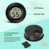 Mini Digital Hygrometer Thermometer Temperature Humidity Meter for Indoor Greenhouse Living Room 6 Pieces