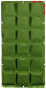 Green Garden Verticale plant pot, multi-pocket wall holder, felt, herb pot for indoor and outdoor use, 18 pockets, 50 x 100 cm Taschen