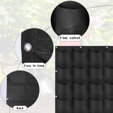 Vertical wall planter, compartments for hanging planters, felt bags, vertical flower pot, plant bag, wall growing bag, garden decoration (black) Black