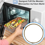 Universal microwave rotating ring - 22cm khaki plastic touch control 50g benchtop defrost, reheat, high, medium, low
