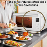 Universal microwave rotating ring - 22cm khaki plastic touch control 50g benchtop defrost, reheat, high, medium, low
