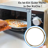 Universal microwave rotating ring - 22cm khaki plastic touch control 50g benchtop defrost, reheat, high, medium, low