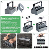 Manual clod crusher, 2 inch ground blocking with sowing tool sets, plant tool set for planting, sowing, growing, greenhouse (8 pieces) M