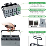 Manual clod crusher, 2 inch ground blocking with sowing tool sets, plant tool set for planting, sowing, growing, greenhouse (8 pieces) M