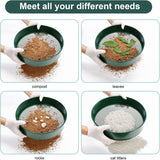 Garden sieve, soil sieve with interchangeable mesh sizes 3, 6, 9 and 12 mm, perfect garden tool for sifting soil, stones and compost.