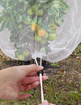 4 Packs Bird Netting Pest Barrier with Drawstring, 4.9Ft x 3.3Ft+3.3FT x 2.7FT Garden Tree Netting Pest Barrier Fruit Covers Prevent Fruits Plants from Squirrel Bird Insect Deer Animals