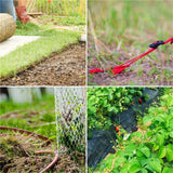 IME Garden Staples U Shaped Ground Anchors Stakes Pegs Pins Spikes for Securing Lawn Farm Sod Barrier Landscape Grass Fabric Netting Green 15CM 20Pack