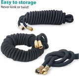 75FT Expandable Garden Hose with 8 Spraying Modes, Shut-Off Valve, Handy Water Pipe for Watering Garden and Washing Car, Expandable Water Hose Tool for Home Use