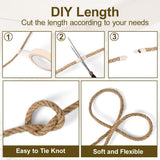 10m jute rope - 8mm thick jute rope - naturally braided jute garden rope for cat scratching post rope - gardening - camping - decoration - gift wrapping and craft decoration (brown)