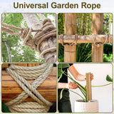 10m jute rope - 8mm thick jute rope - naturally braided jute garden rope for cat scratching post rope - gardening - camping - decoration - gift wrapping and craft decoration (brown)