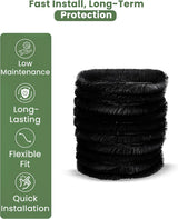 Gutter Brush - Leaf Catcher - Lead Filter - Gutter Drain Cleaner - Leaf Cleaner - Gutter Unblocker - 4m x 100mm Black