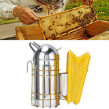 Pointed Beehive Smoker with Heat Protection Board Stainless Steel Bee Smoker for Bee House