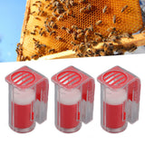 3Pcs Queen Bee Marking Cage Catcher Plastic One Handed Bee Queen Marker Bottle Beekeeping Tools for Beekeepers Red
